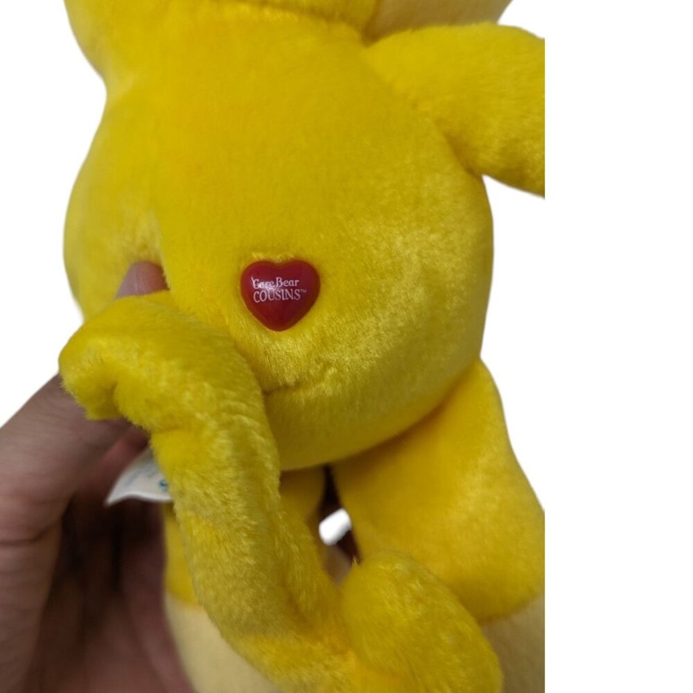 2003 Care Bear Cousins Playful Heart Yellow Monkey Stuffed Animal Soft Toy 8" - Picture 3 of 6